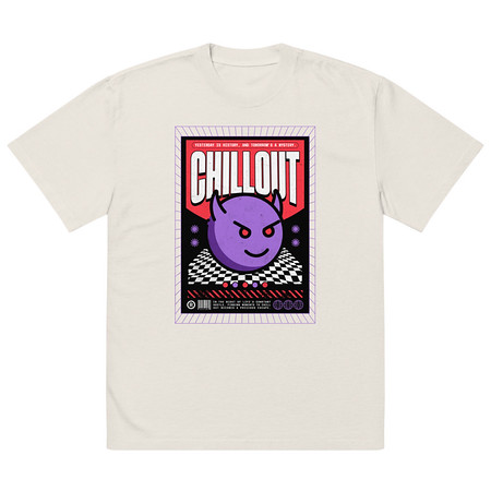 [ID: 713-G367] Chillout Streetwear Oversized Faded T-Shirt