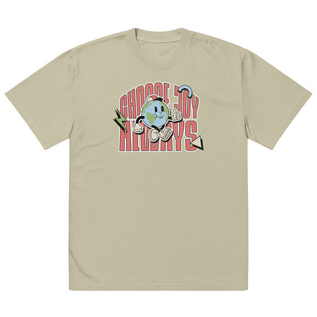 [ID: 713-G372] Choose Joy Always Oversized Faded T-Shirt