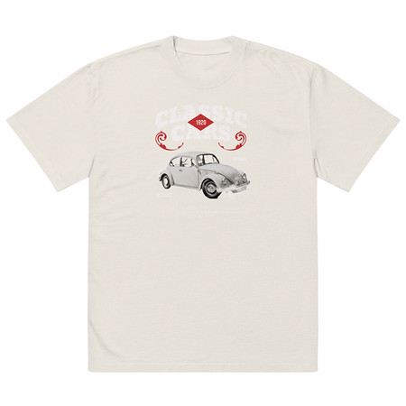 [ID: 713-G382] Classic Cars Oversized Faded T-Shirt