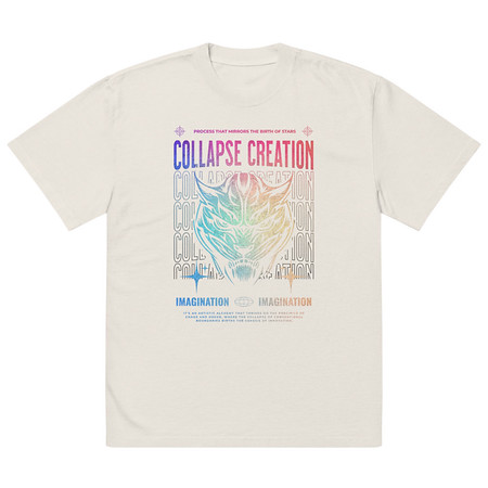 [ID: 713-G406] Collapse Creation Oversized Faded T-Shirt
