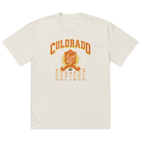 [ID: 713-G407] Colorado Raptors - Rugby Sports Team Oversized Faded T-Shirt
