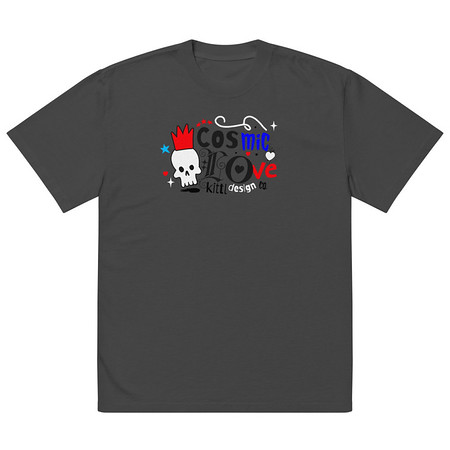 [ID: 713-G424] Cosmic Love Oversized Faded T-Shirt