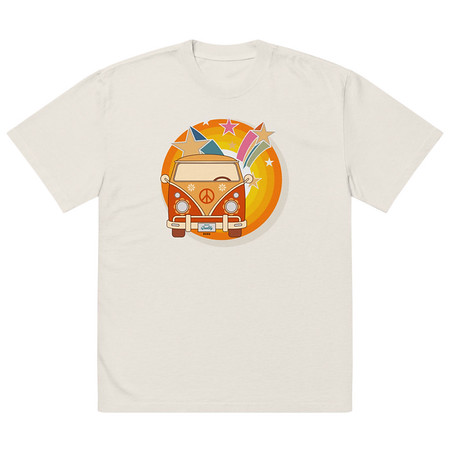 [ID: 713-G429] Crafted in Kittl Oversized Faded T-Shirt