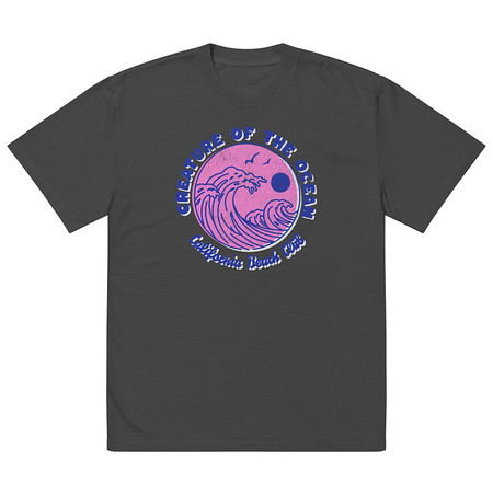 [ID: 713-G435] Creature of the Ocean Oversized Faded T-Shirt