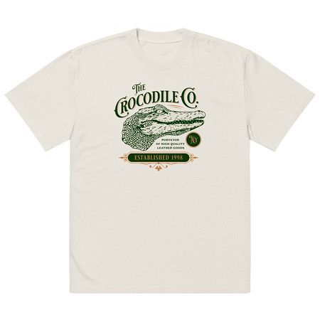[ID: 713-G439] Crocodile Co. - Wild Animal Oversized Faded T-Shirt