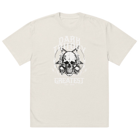 [ID: 713-G467] Dark Trilogy Oversized Faded T-Shirt