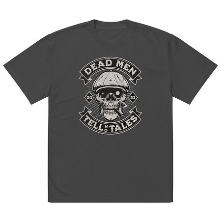 [ID: 713-G473] DEAD MEN TELL NO TALES Oversized Faded T-Shirt