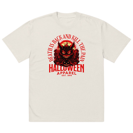[ID: 713-G478] Death is Back Oversized Faded T-Shirt