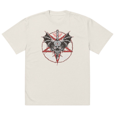 [ID: 713-G486] DEMON DEATH Oversized Faded T-Shirt