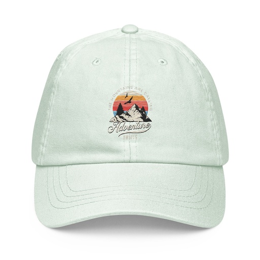 [ID: 481-G27] Adventure Await - Wilderness Camping Pastel Baseball Hat