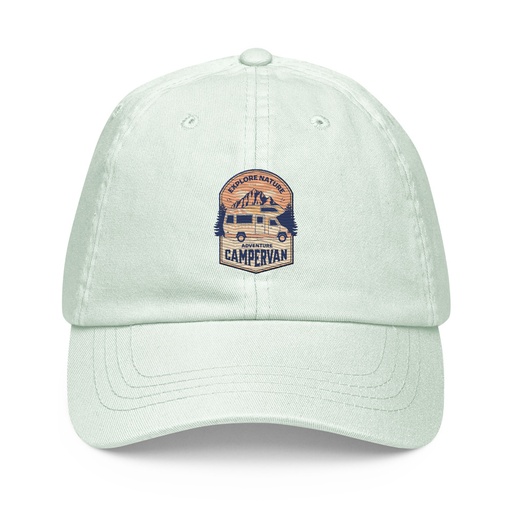 [ID: 481-G29] Adventure Campervan - Outdoor Pastel Baseball Hat