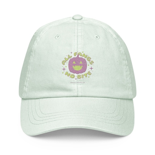 [ID: 481-G44] All Fangs No Bite - Halloween Pastel Baseball Hat