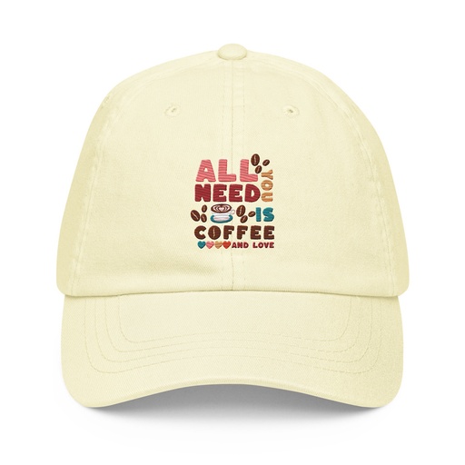 [ID: 481-G49] All You Need Is Coffee Pastel Baseball Hat