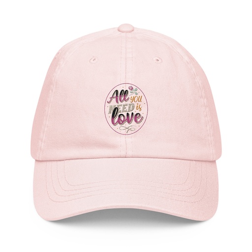 [ID: 481-G51] All you Need is Love - Valentines Day Pastel Baseball Hat