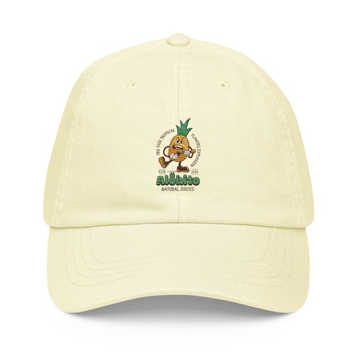 [ID: 481-G54] Alohito Natural Juices - Pineapple Mascot Pastel Baseball Hat