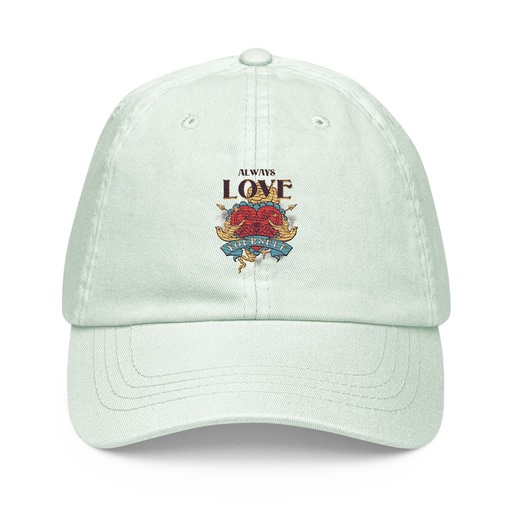 [ID: 481-G56] Always Love Yourself - Retro Inspirational Quote Pastel Baseball Hat