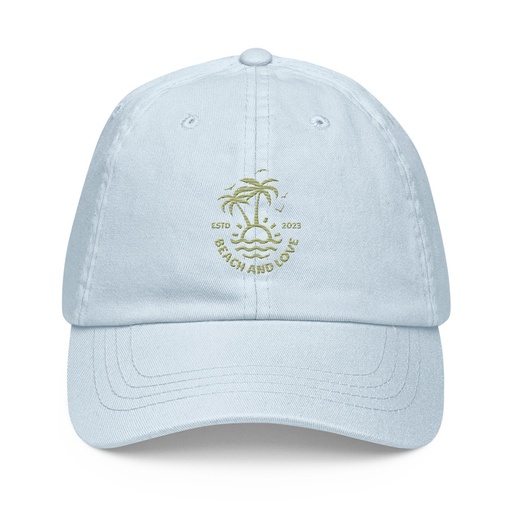 [ID: 481-G161] Beach and Love Pastel Baseball Hat