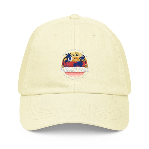 [ID: 481-G164] Beach Bum - Sunset Surfing Pastel Baseball Hat