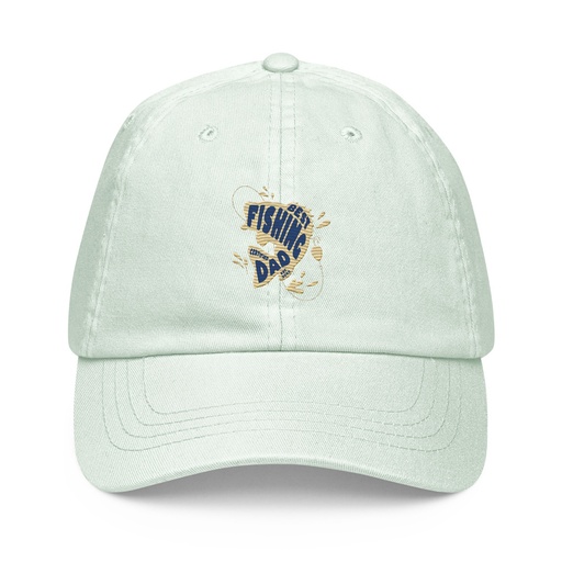 [ID: 481-G187] Best Fishing Dad - Typography Pastel Baseball Hat