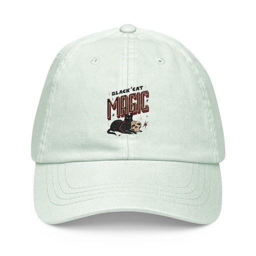 [ID: 481-G214] Black Cat Magic Pastel Baseball Hat
