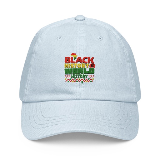 [ID: 481-G219] Black History is World History - Heritage Awareness Pastel Baseball Hat