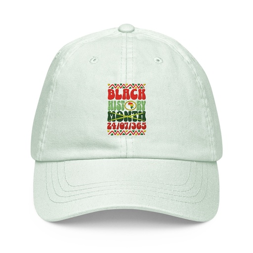 [ID: 481-G223] Black History Month Pastel Baseball Hat