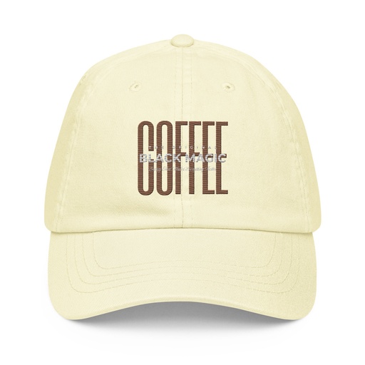 [ID: 481-G226] Black Magic - Minimal Modern Coffee Quote Pastel Baseball Hat