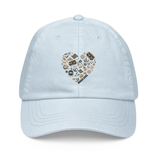 [ID: 481-G248] Boho Girl Poster Pastel Baseball Hat