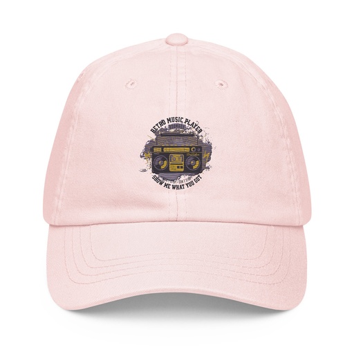 [ID: 481-G253] Boombox Music Player - Retro Pastel Baseball Hat