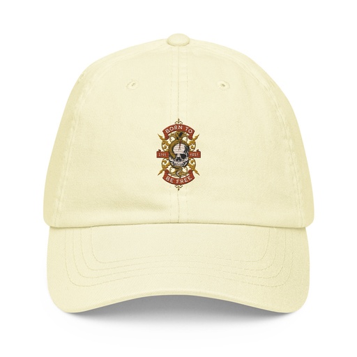 [ID: 481-G259] Born To Be Free - Skull Pastel Baseball Hat