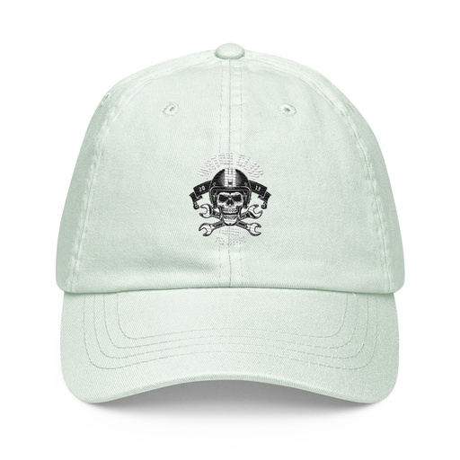 [ID: 481-G268] Born to Ride - Biker Club Skull  Pastel Baseball Hat
