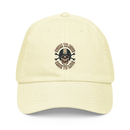 [ID: 481-G269] Born to Ride, Ride to Live Pastel Baseball Hat