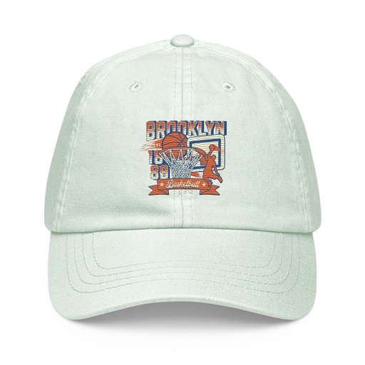[ID: 481-G290] Brooklyn Basketball Team - Athletic Sports Pastel Baseball Hat