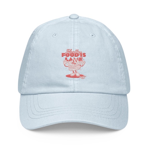 [ID: 481-G296] Burger Mascot Pastel Baseball Hat
