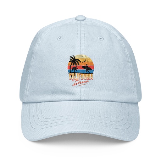 [ID: 481-G312] California Beach - Retro Surf Pastel Baseball Hat