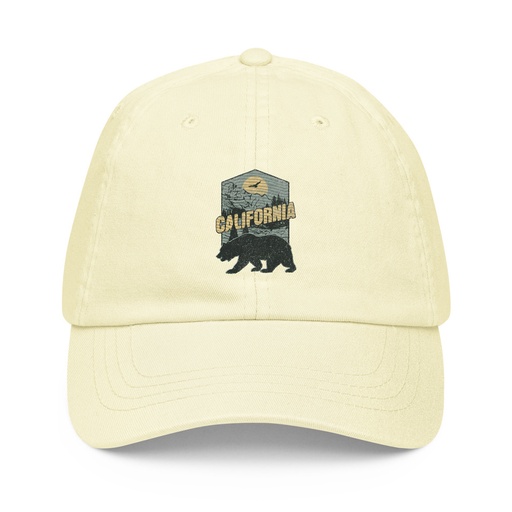 [ID: 481-G315] California Bear - Outdoors Wilderness Camping Hiking Pastel Baseball Hat