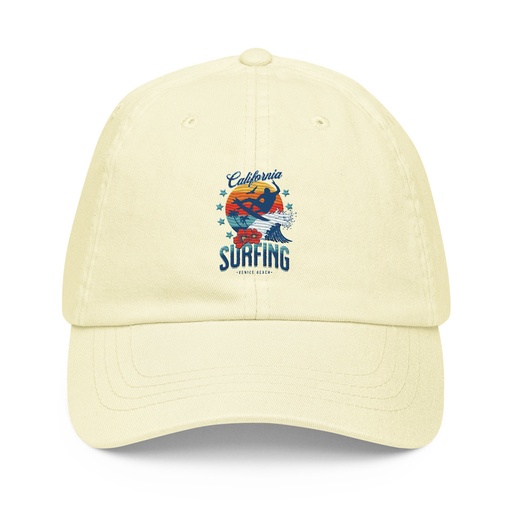 [ID: 481-G318] California Surfing - Palm Beach Pastel Baseball Hat