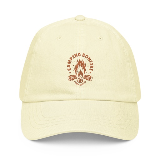 [ID: 481-G324] Camping Bonfire - Firewood Pastel Baseball Hat