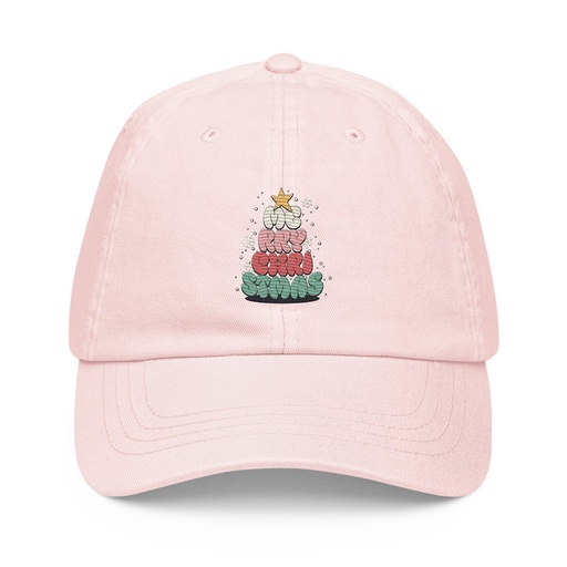 [ID: 481-G334] Cartoony Christmas Tree Pastel Baseball Hat
