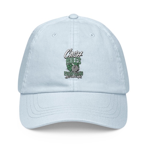 [ID: 481-G336] Cash Rules Pastel Baseball Hat