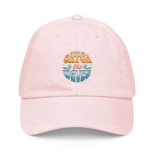 [ID: 481-G343] Catch the Waves - Beach Vibe Pastel Baseball Hat
