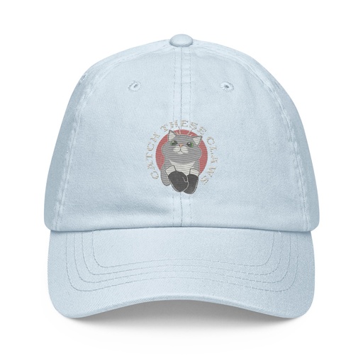 [ID: 481-G344] Catch These Claws - Cute Cat Pastel Baseball Hat