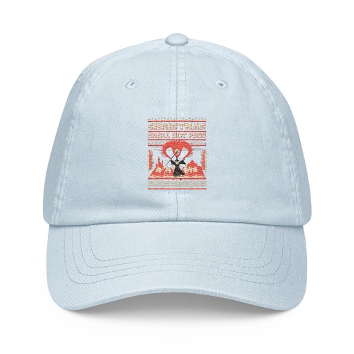 [ID: 481-G375] Christmas Shall Not Pass - Flaming Wizard Pastel Baseball Hat