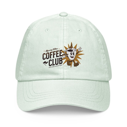 [ID: 481-G396] Coffee Club Pastel Baseball Hat