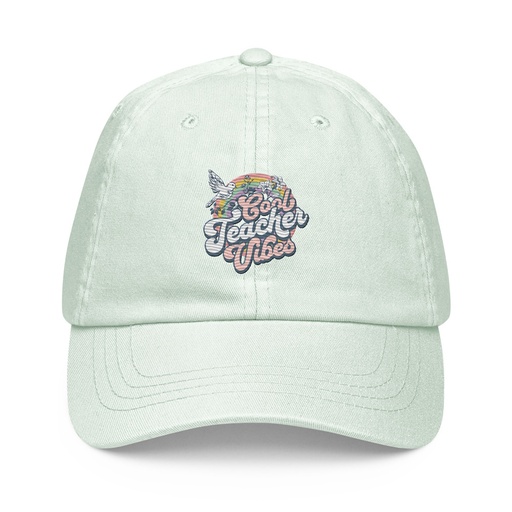 [ID: 481-G418] Cool Teacher Vibes Pastel Baseball Hat