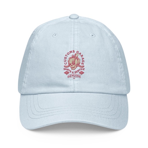 [ID: 481-G447] Customs Garage - Flaming Skull Pastel Baseball Hat