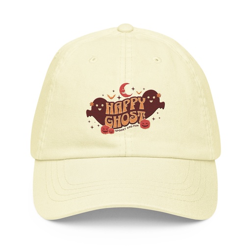 [ID: 481-G452] Cute Happy Ghost Pastel Baseball Hat
