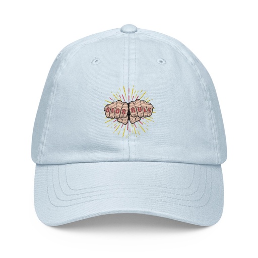 [ID: 481-G463] Dads Rule Pastel Baseball Hat