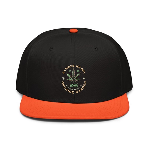 [ID: 77-G55] Always Happy - Cannabis Snapback