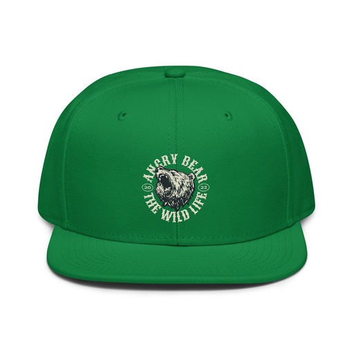 [ID: 77-G83] Angry Bear - Wild Life Animal Snapback